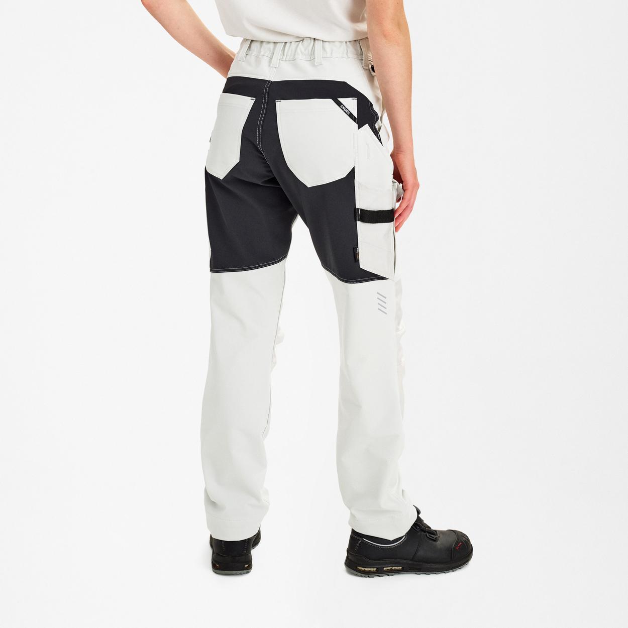 ENGEL Entire Damen Arbeitshose mit 4-Wege-Stretch in Bone White / Anthracite Grey, Größe 48