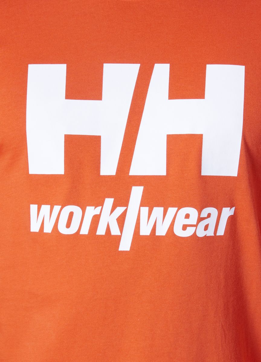 Langarmshirt Logo in Dark Orange, Gr. 4XL von Helly Hansen Workwear