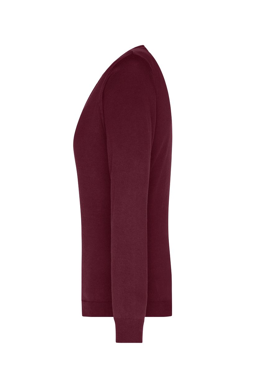Ladies' V-Neck Pullover "JN658" in Bordeaux, Größe 2XL - Daiber