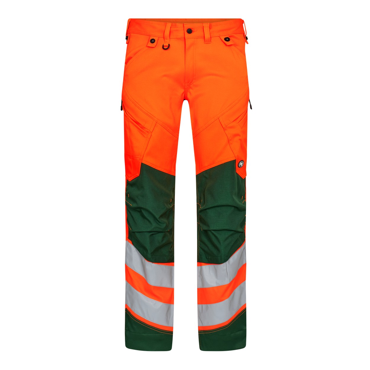 ENGEL Safety Arbeitshose mit 2-Wege-Stretch in Orange/Grün, Größe 26