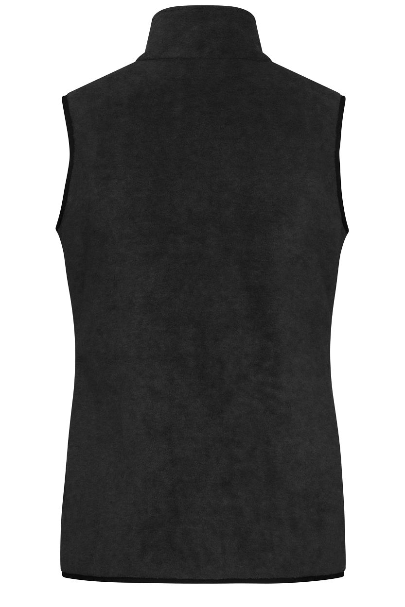 Ladies' Fleece Vest GRS "JN1309" in Black/Black, Größe 2XL - Daiber