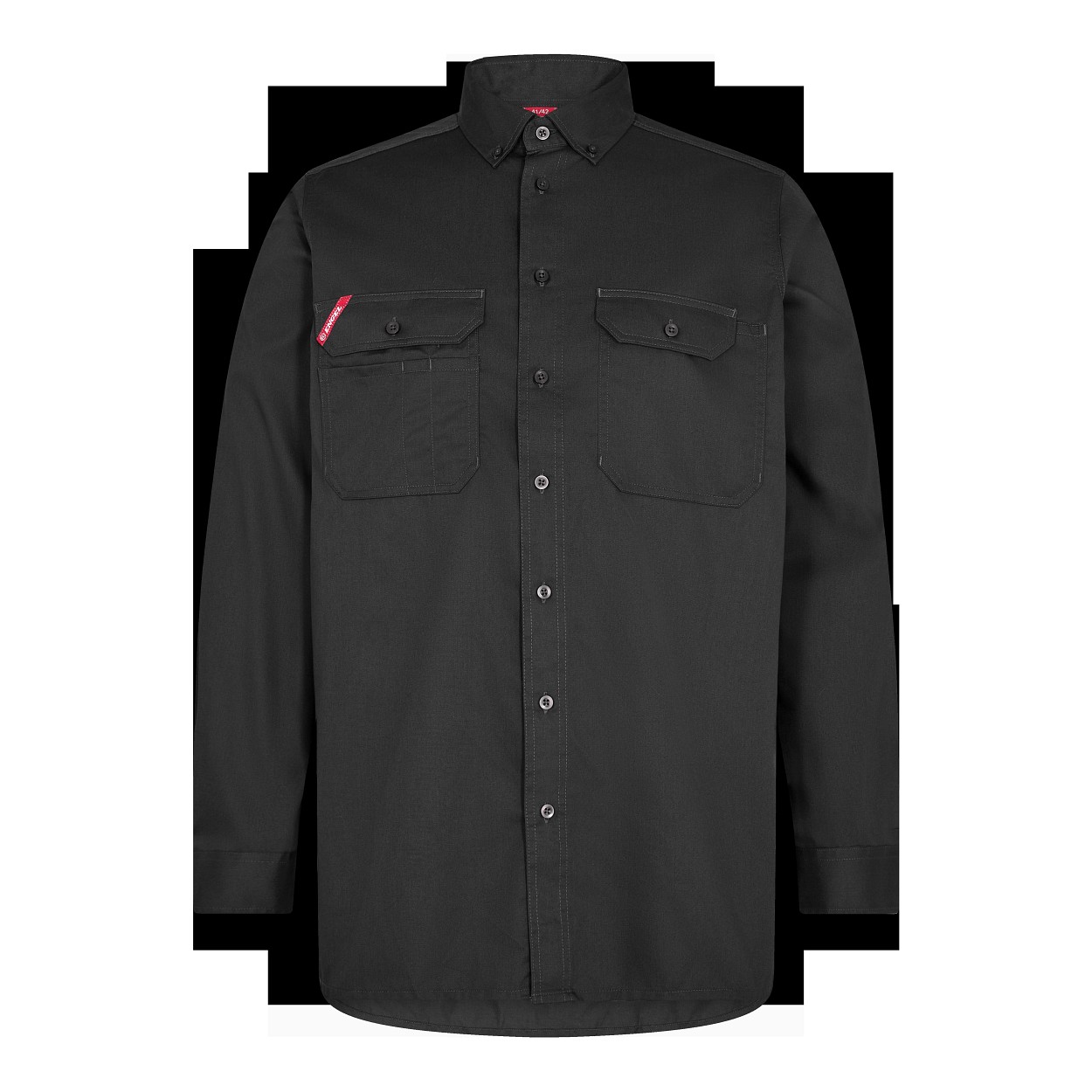 ENGEL Extend Herrenhemd in Anthrazit Grau, Größe 43/44