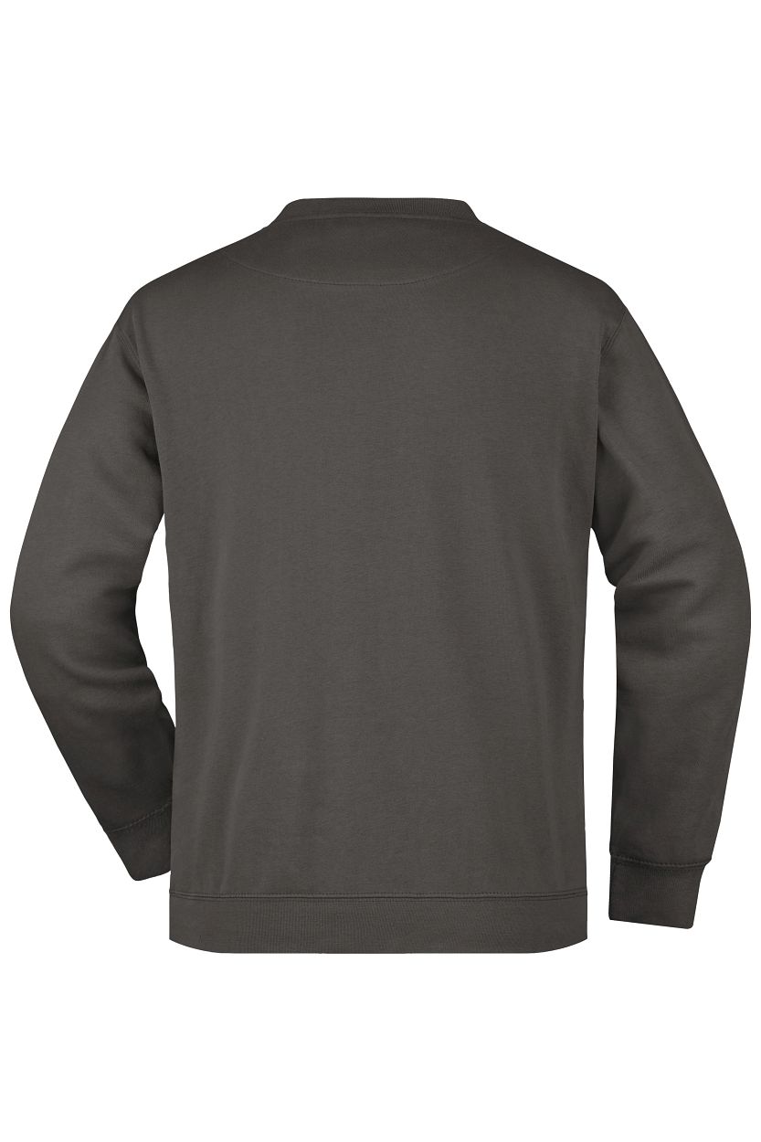Men's Round Sweat Pocket "JN924" in Graphite, Größe 3XL - Daiber