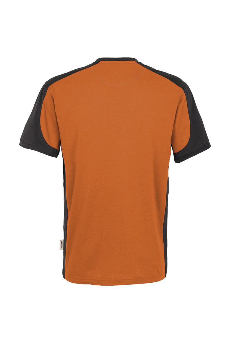 HAKRO 290 T Shirt Contrast MIKRALINAR® in orange/anthrazit, Größe 2XS