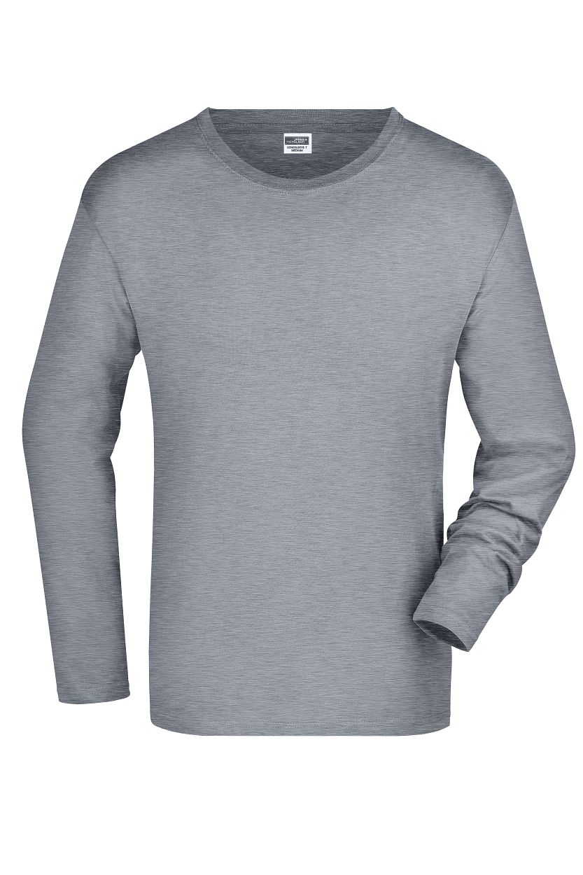 Men's Long-Sleeved Medium "JN913" in Grey-Heather, Größe 3XL - Daiber
