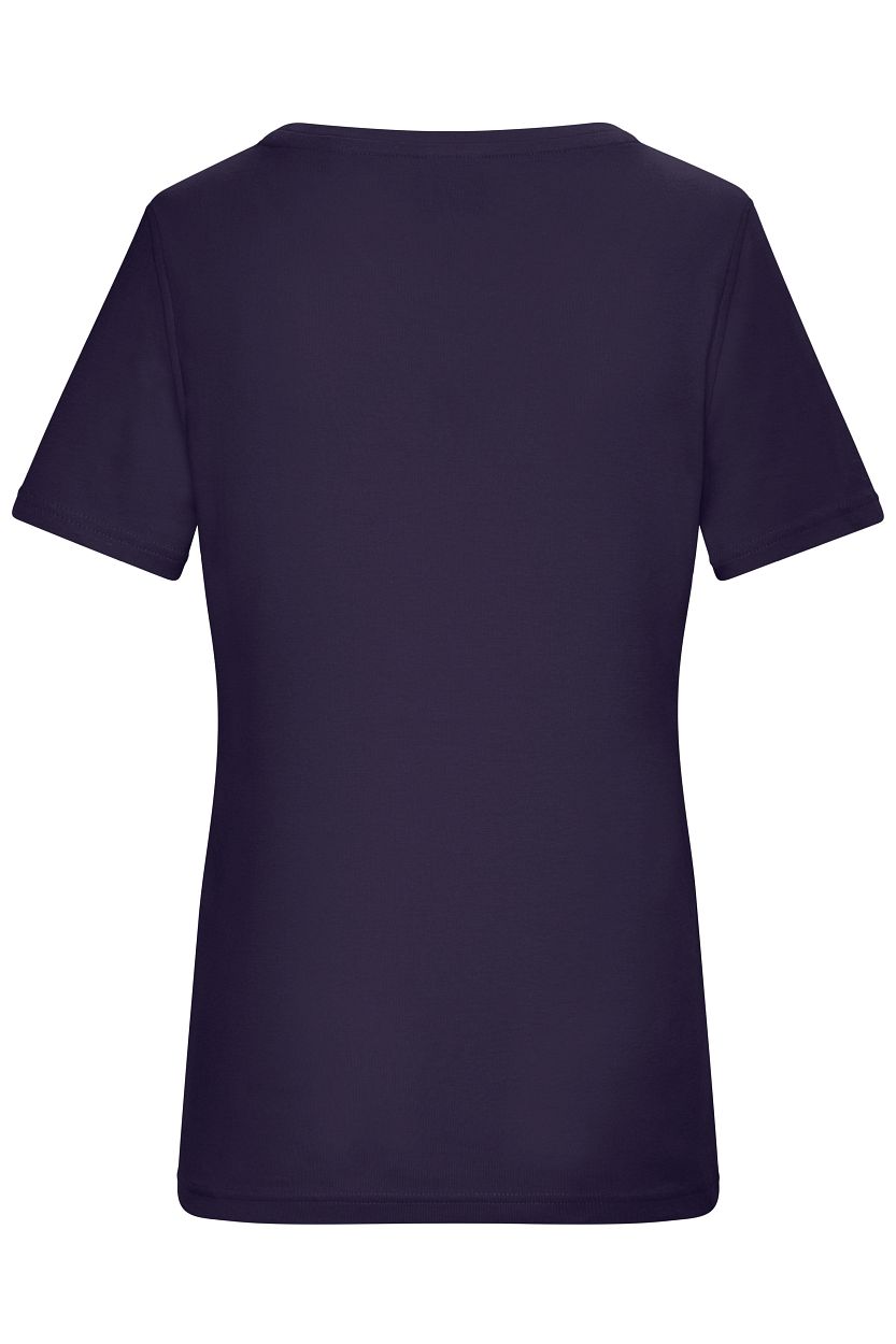 Ladies' T-Shirt 1:1 Rib OCS Standard "8039" in Deep-Purple, Größe 2XL - Daiber