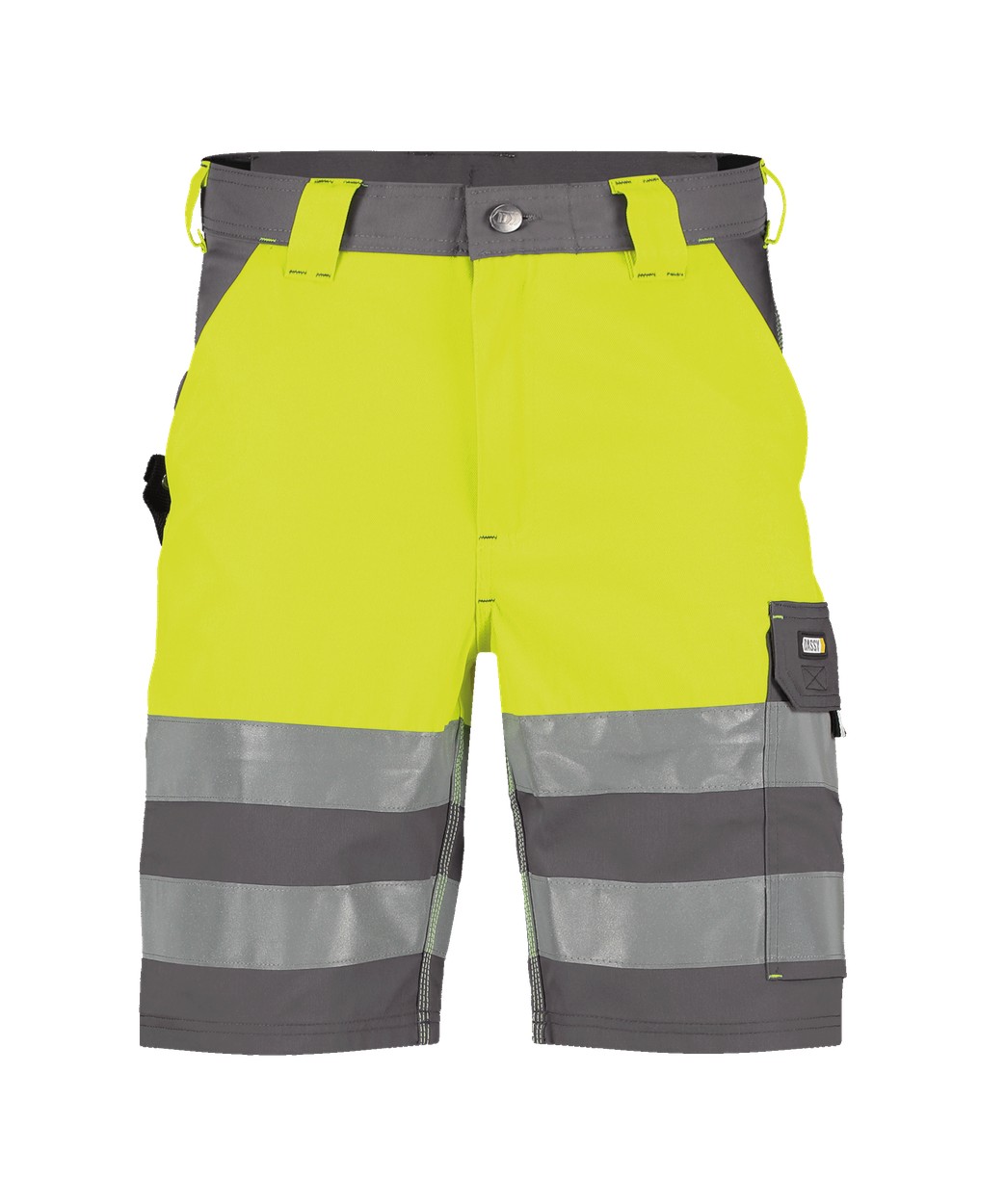 Warnschutz-Shorts "DASSY® Venna" in ZEMENTGRAU/NEONGELB, Größe 66 PESCO61