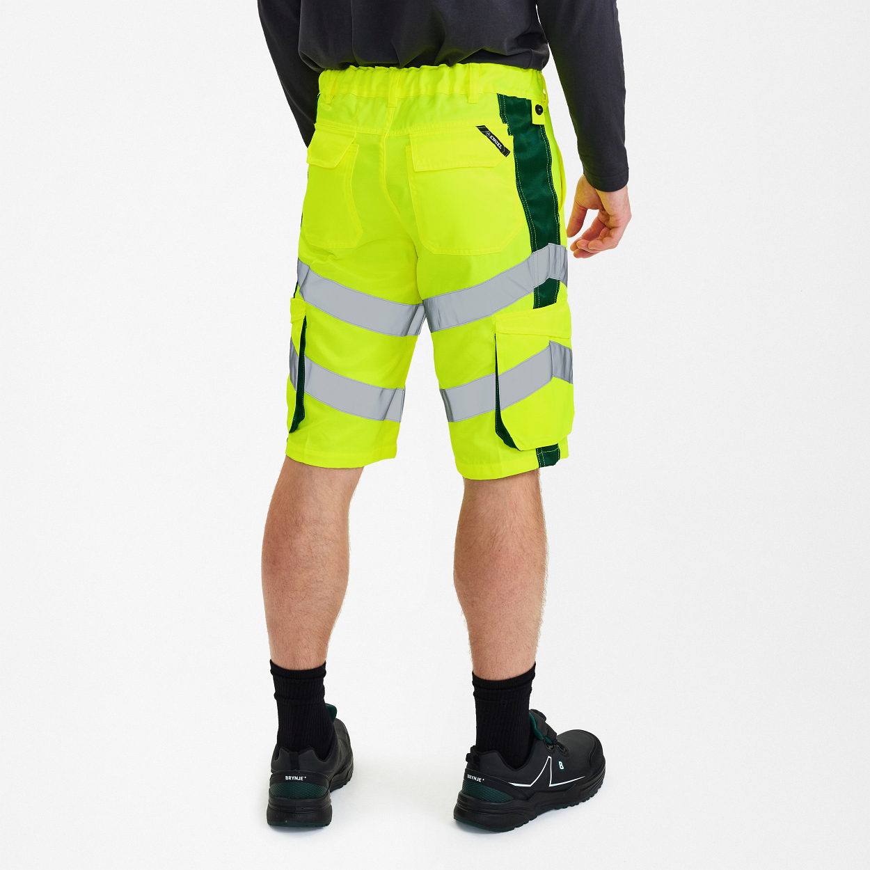 ENGEL Safety Light Arbeitsshorts in Gelb/Grün, Größe 54