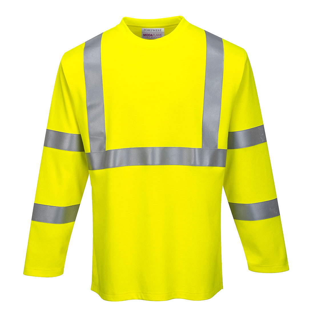Flammhemmendes Langarm Warnschutz T-Shirt FR96 in Gelb, Größe 3XL von Portwest