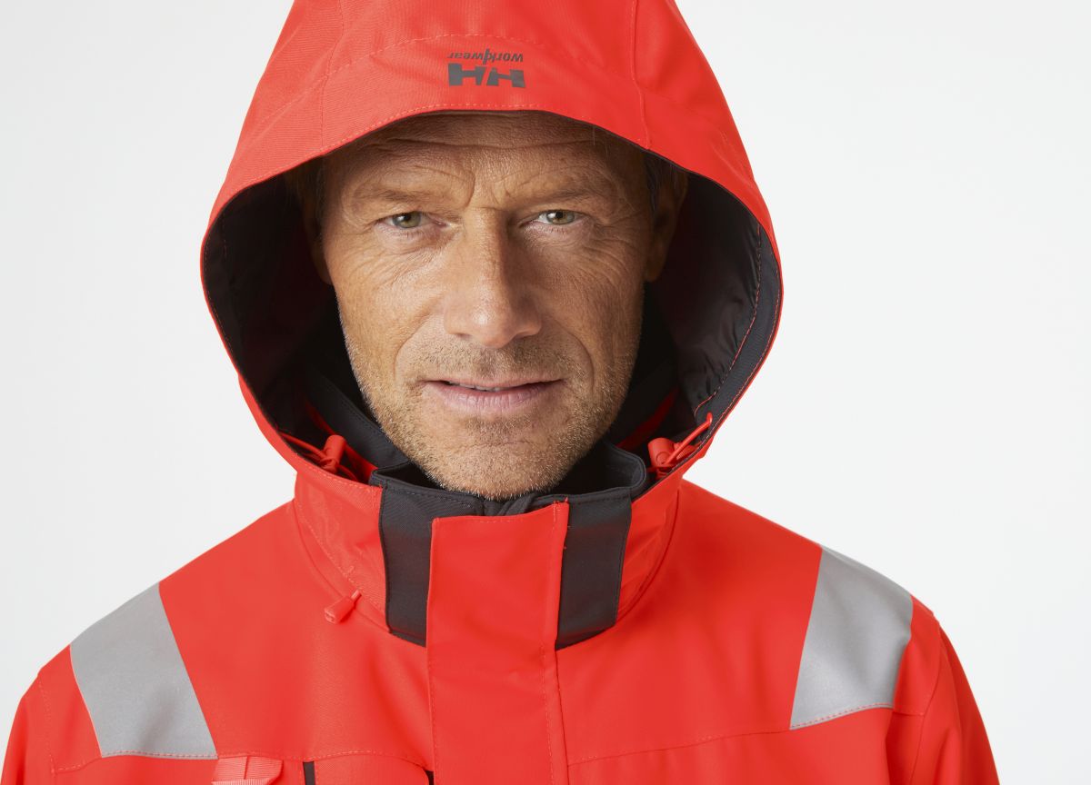 Hi-Vis wasserfeste Shell-Jacke Alna 2.0 in Red, Gr. L von Helly Hansen Workwear
