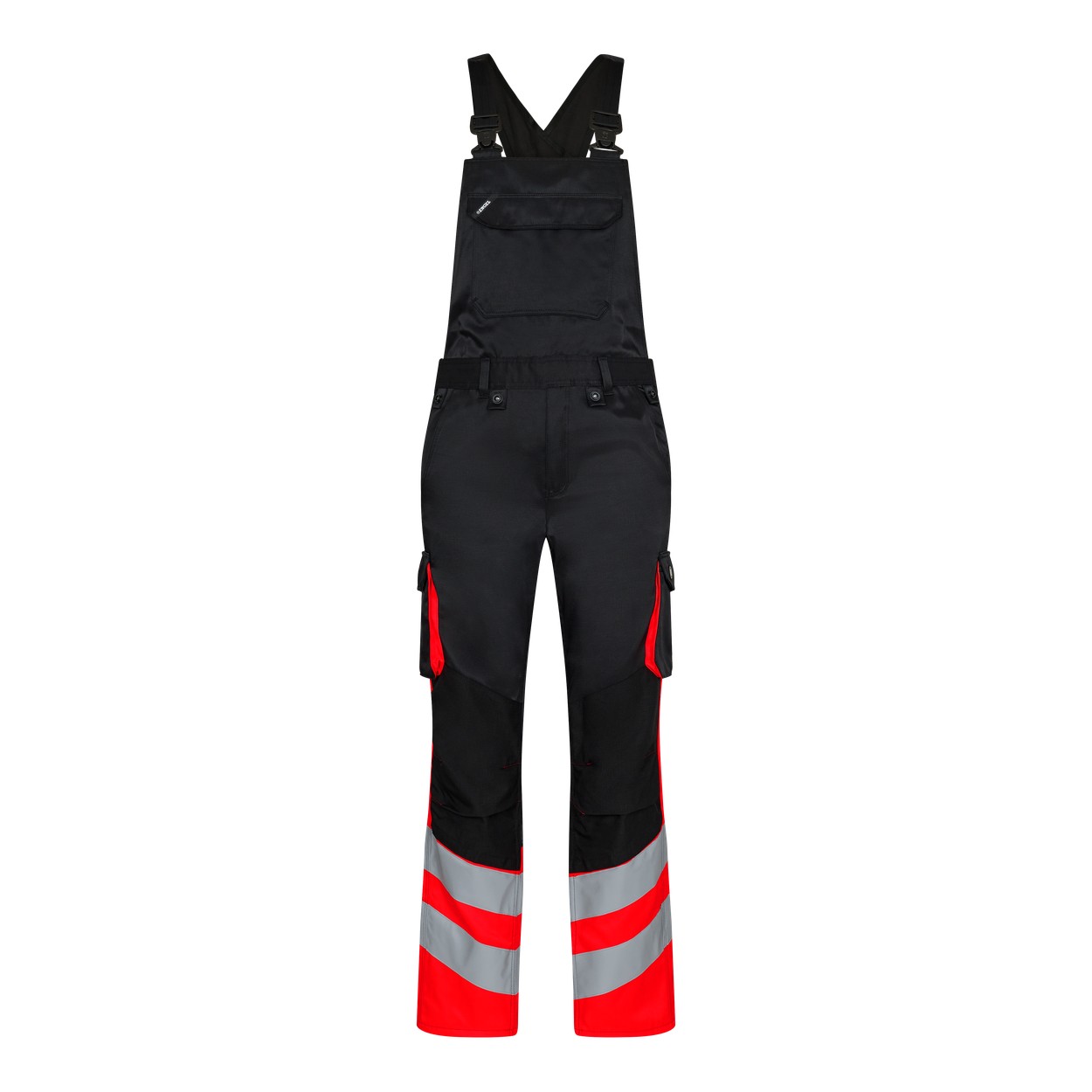 ENGEL Safety Light Latzhose in Schwarz/Rot, Größe 106