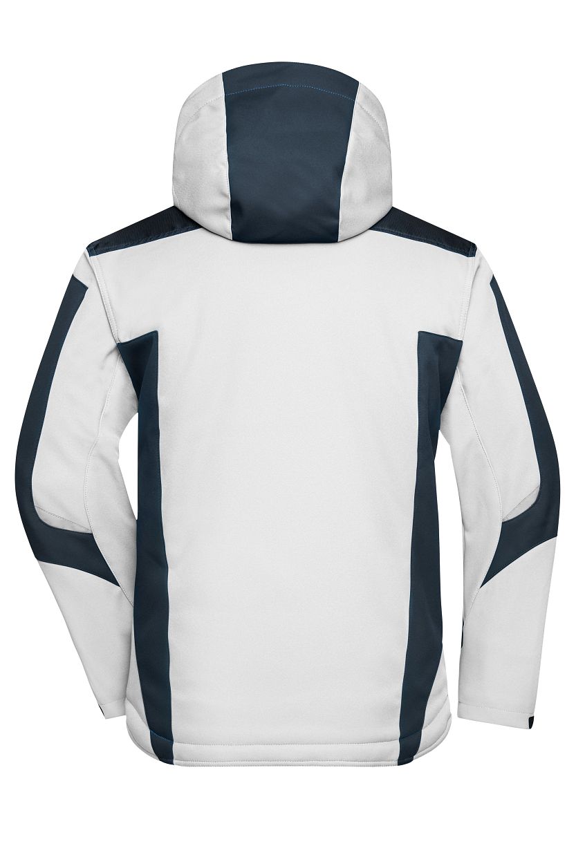 Craftsmen Softshell Jacket - STRONG - "JN824" in White/Carbon, Größe 6XL - Daiber
