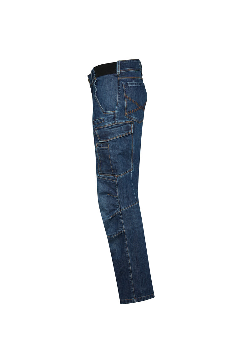 HAKRO 734S Worker Jeanshose Dyneema® X Stretch ECO "kurz" in indigo, Größe 6XL