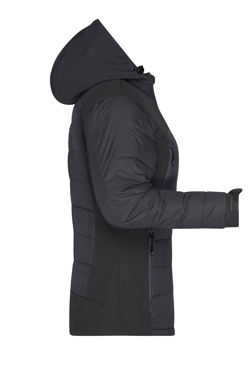 Ladies' Outdoor Hybrid Jacket "JN1049" in Black, Größe 2XL - Daiber