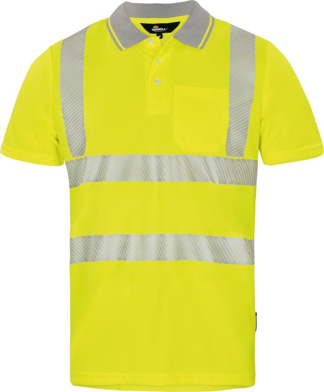 Warnschutz-Poloshirt leuchtgelb in Gr. XXL von Vizwell