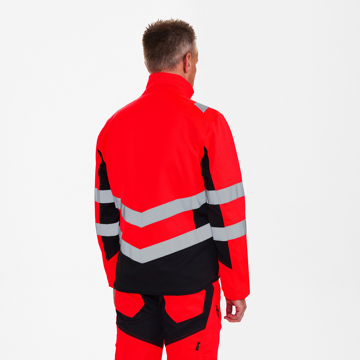 ENGEL Safety Arbeitsjacke in Rot/Schwarz, Größe XS
