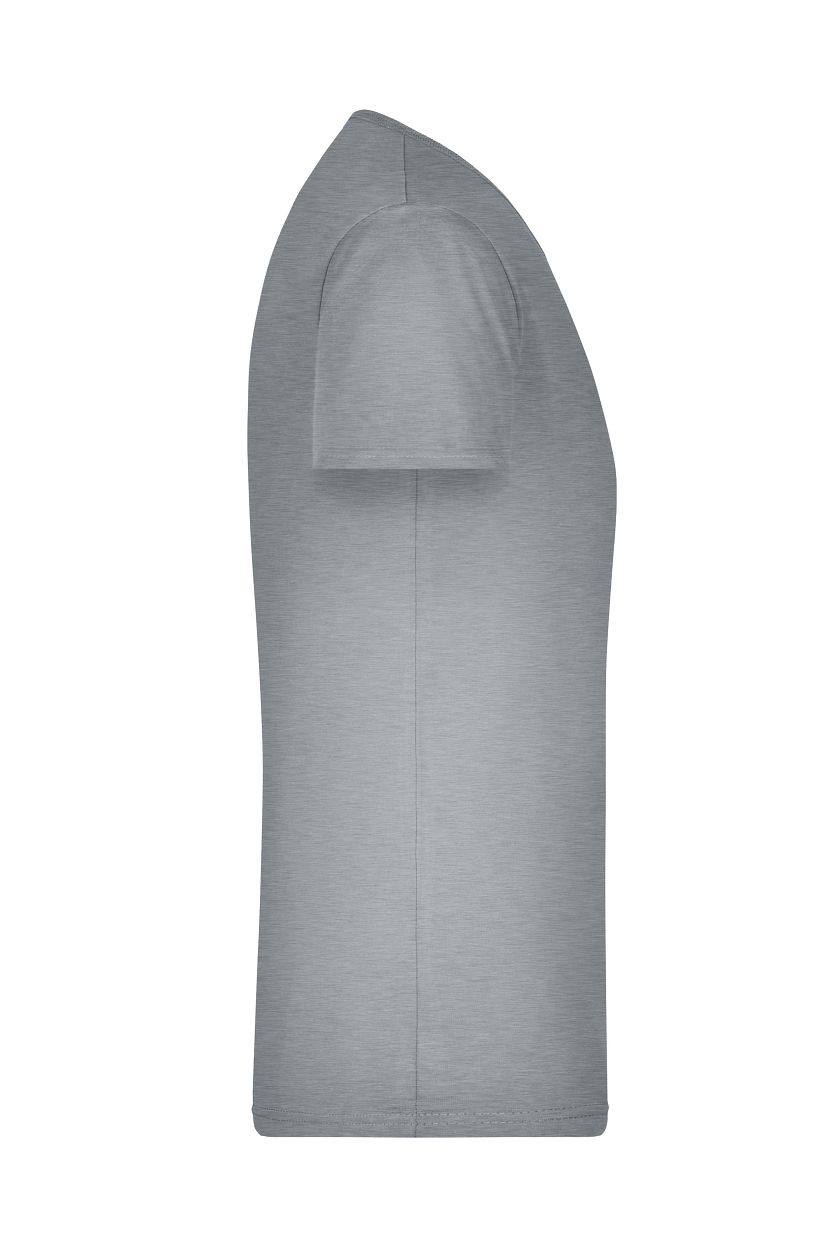 Men's Slim Fit V-T "JN912" in Grey-Heather, Größe 2XL - Daiber