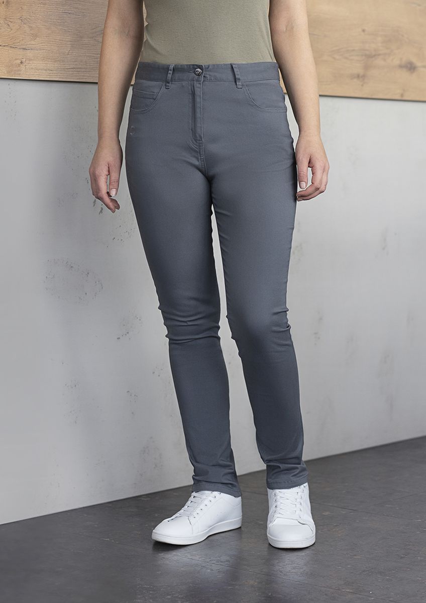 Damen 5-Pocket-Hose Classic-Stretch Größe 54/s in Anthrazit von Karlowsky