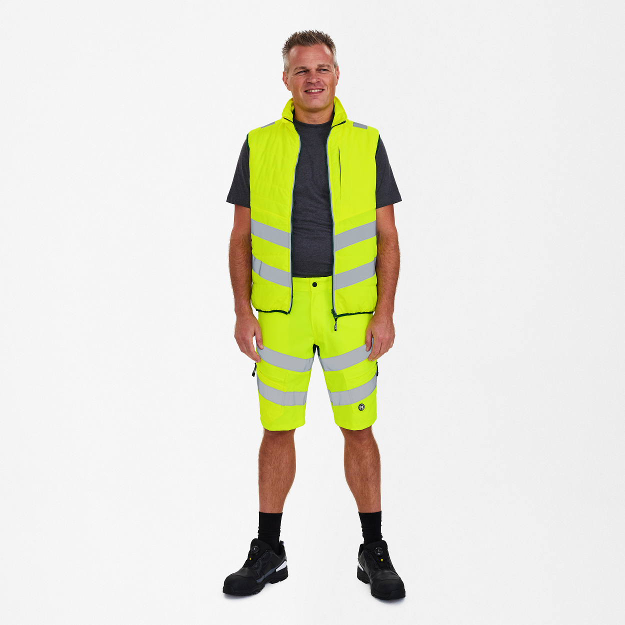 ENGEL Safety Stepp-Innenweste in Gelb/Grün, Größe XS