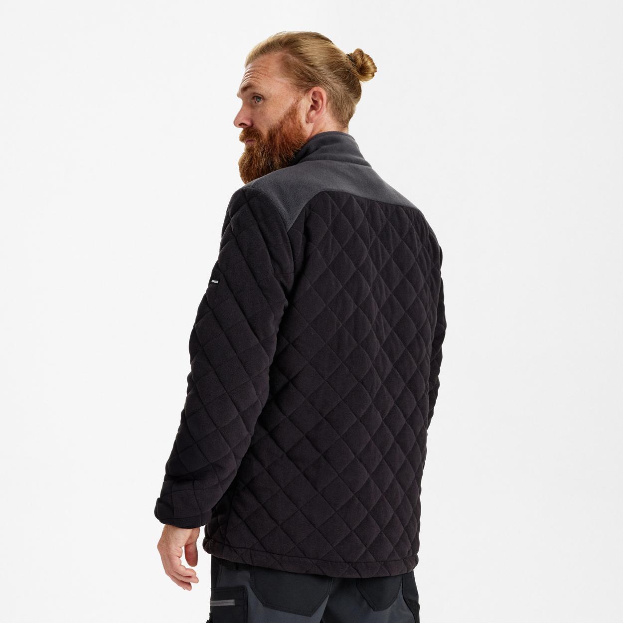 ENGEL Entire Gestepptes-Fleecejacke in Schwarz/Anthrazit Grau, Größe XS