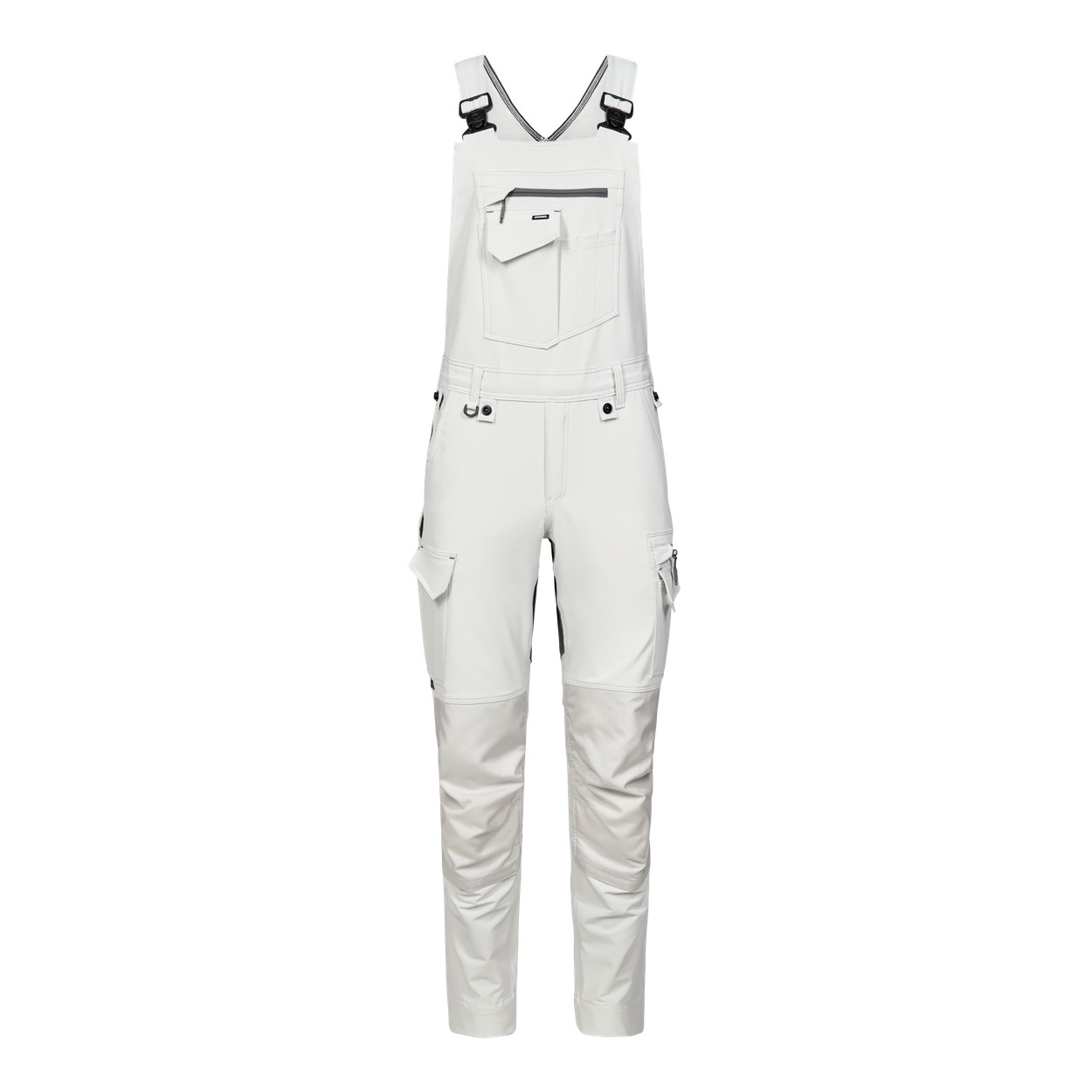 ENGEL Entire Latzhose mit 4-Wege-Stretch in Bone White / Anthracite Grey, Größe 26