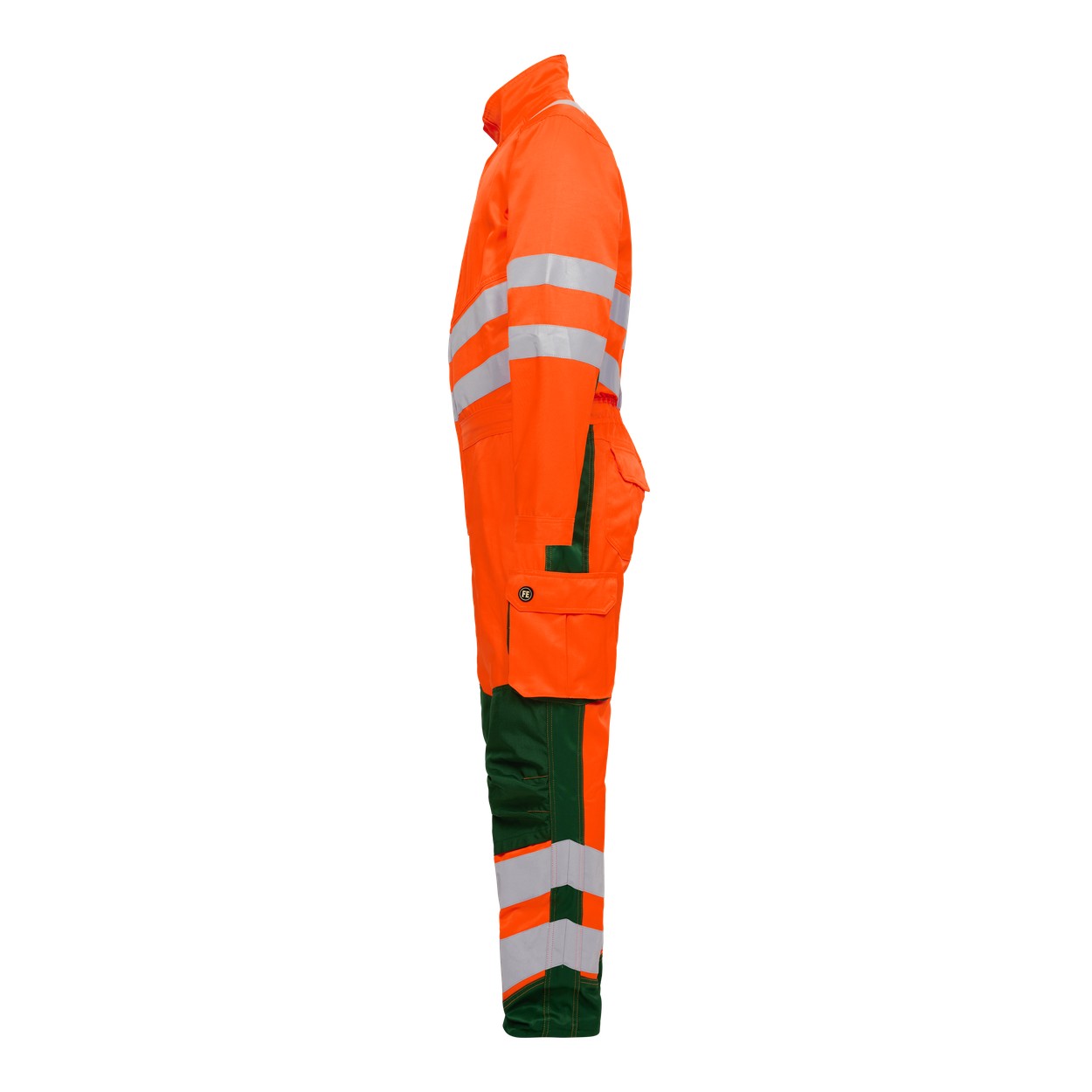 ENGEL Safety Light Overall in Orange/Grün, Größe XS