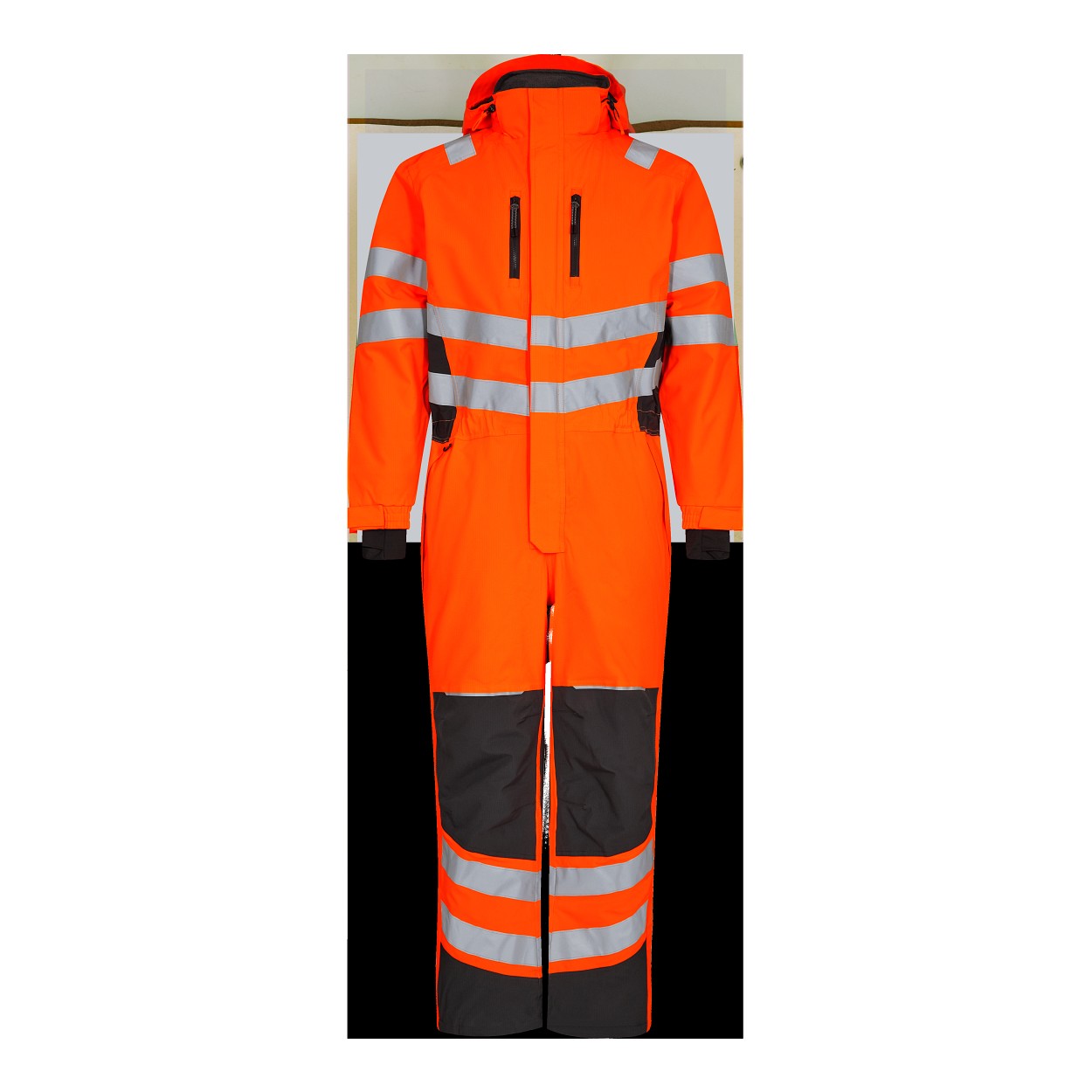 ENGEL Safety Winteroverall in Orange/Anthrazit Grau, Größe XS