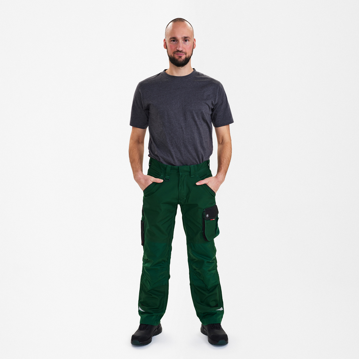 ENGEL Galaxy Arbeitshose in Grün/Schwarz, Größe 106