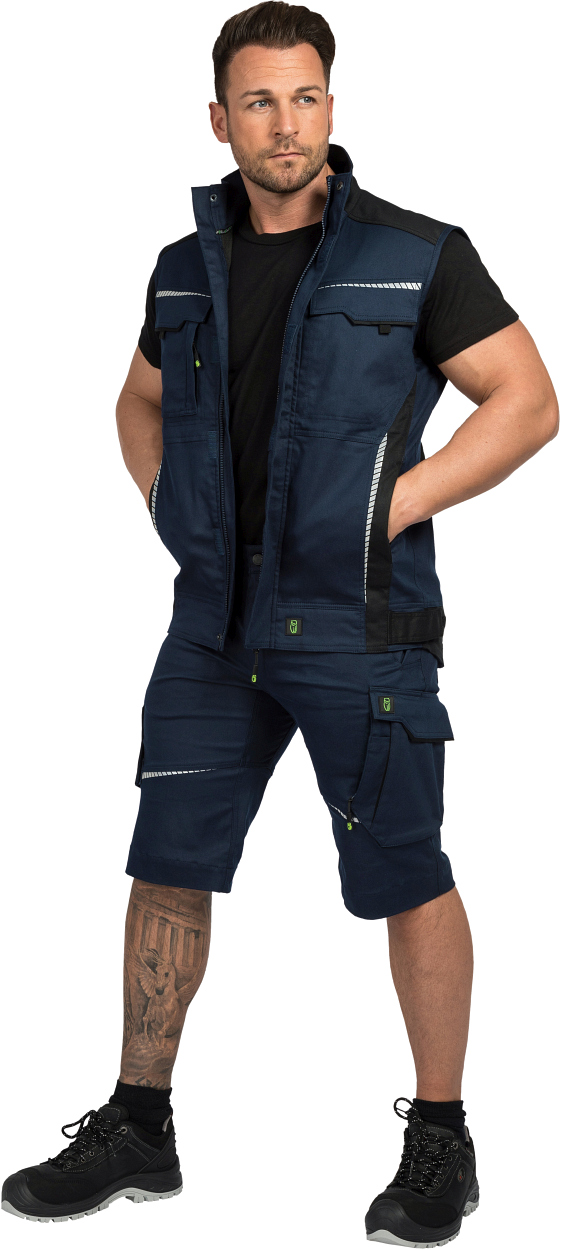 Weste FLEXV30 Flex Line in Marine/Schwarz, Gr. 7XL von Leibwächter