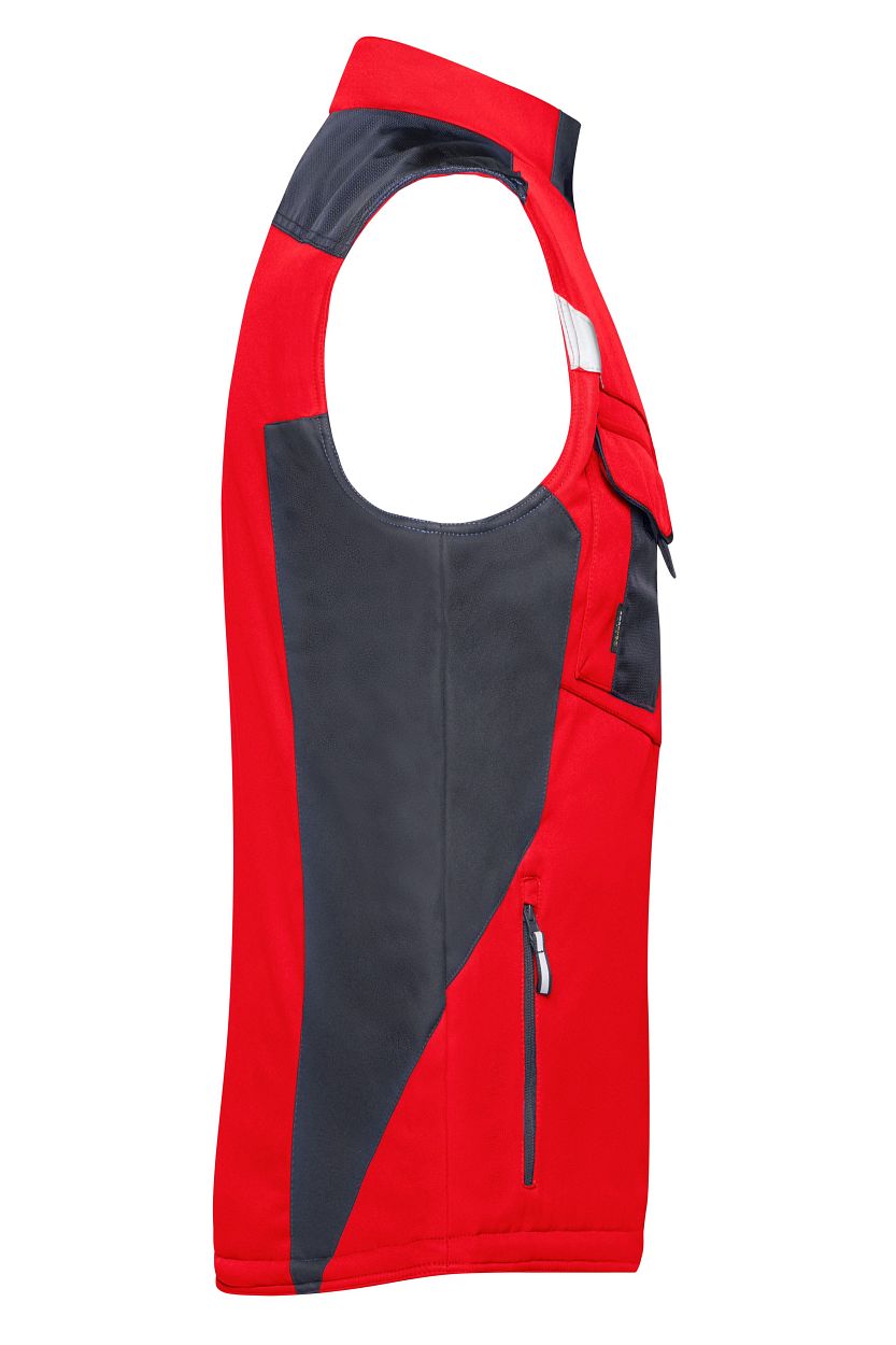 Craftsmen Softshell Vest - STRONG - "JN825" in Red/Black, Größe 6XL - Daiber