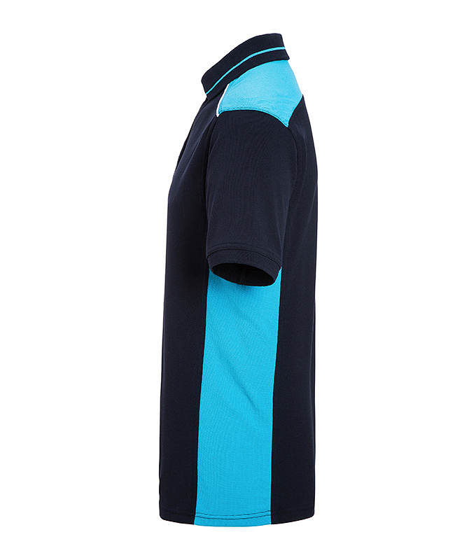 Men's Workwear Polo - COLOR - "JN858" in Navy/Turquoise, Größe 6XL - Daiber