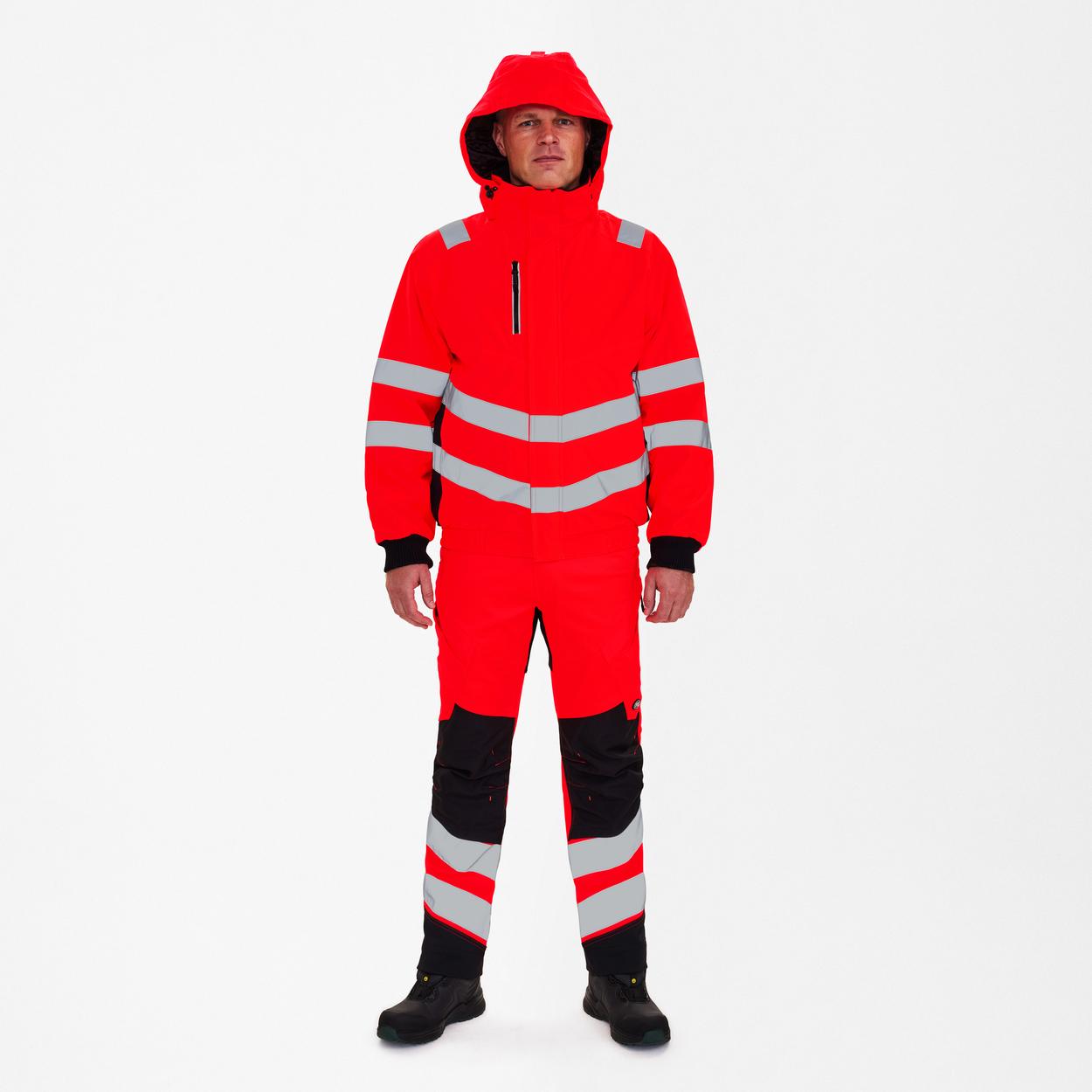 ENGEL Safety Pilotjacke in Rot/Schwarz, Größe XS