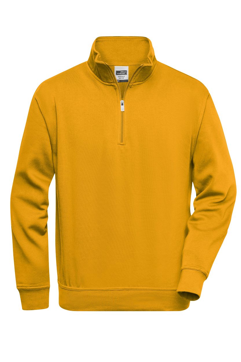 Workwear Half-Zip Sweat "JN831" in Gold-Yellow, Größe 6XL - Daiber