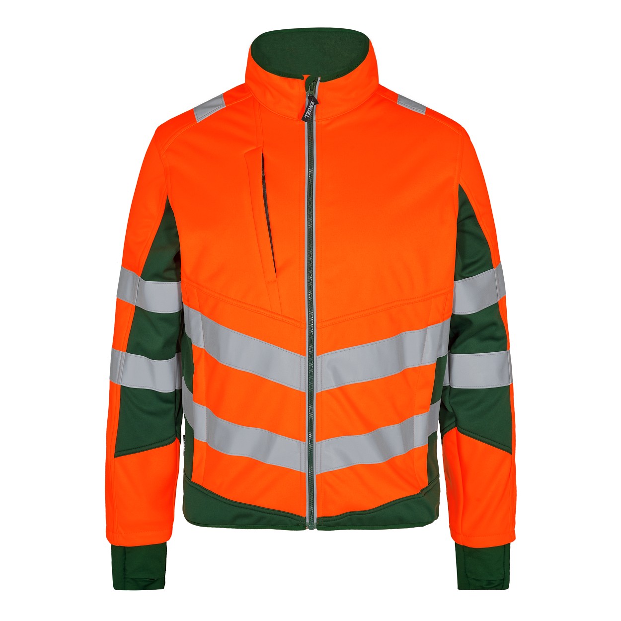 ENGEL Safety Softshelljacke in Orange/Grün, Größe XS