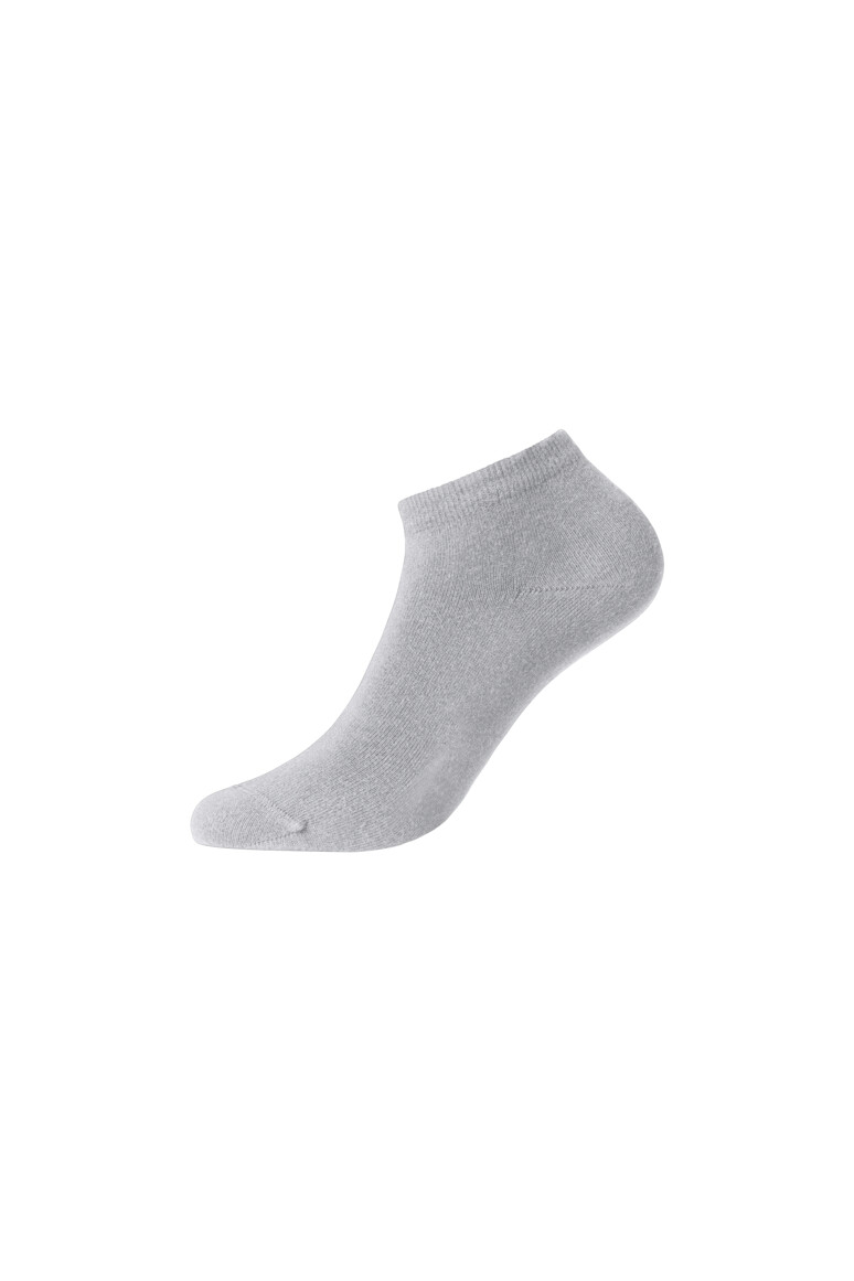 HAKRO 973 Sneaker Socken Essentials in Grau meliert, Größe L