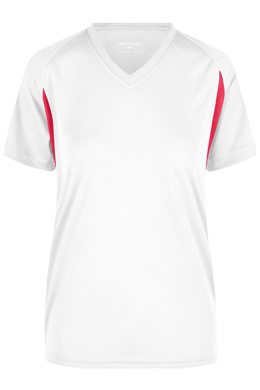 Ladies' Running-T "JN316" in White/Red, Größe 2XL - Daiber