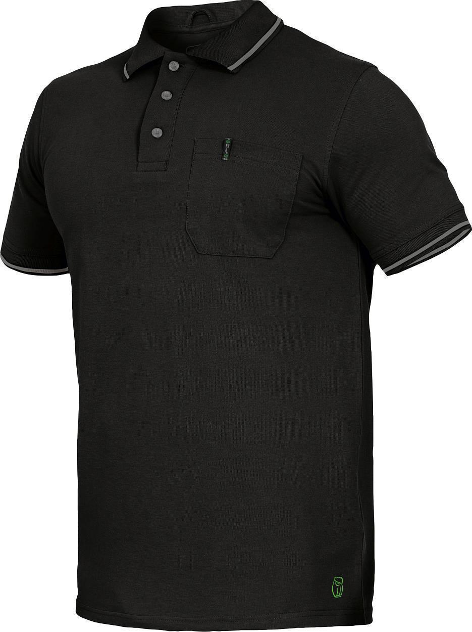 Polo-Shirt "Jens" Flex Line Schwarz FLEXU, Gr. 2XL von Leibwächter
