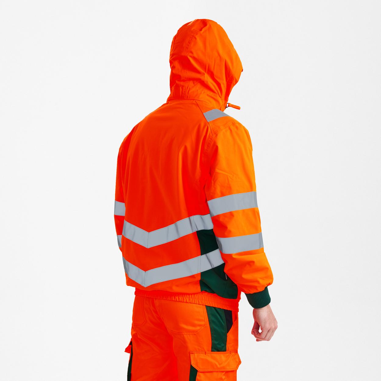 ENGEL Safety Pilotjacke in Orange/Grün, Größe XS