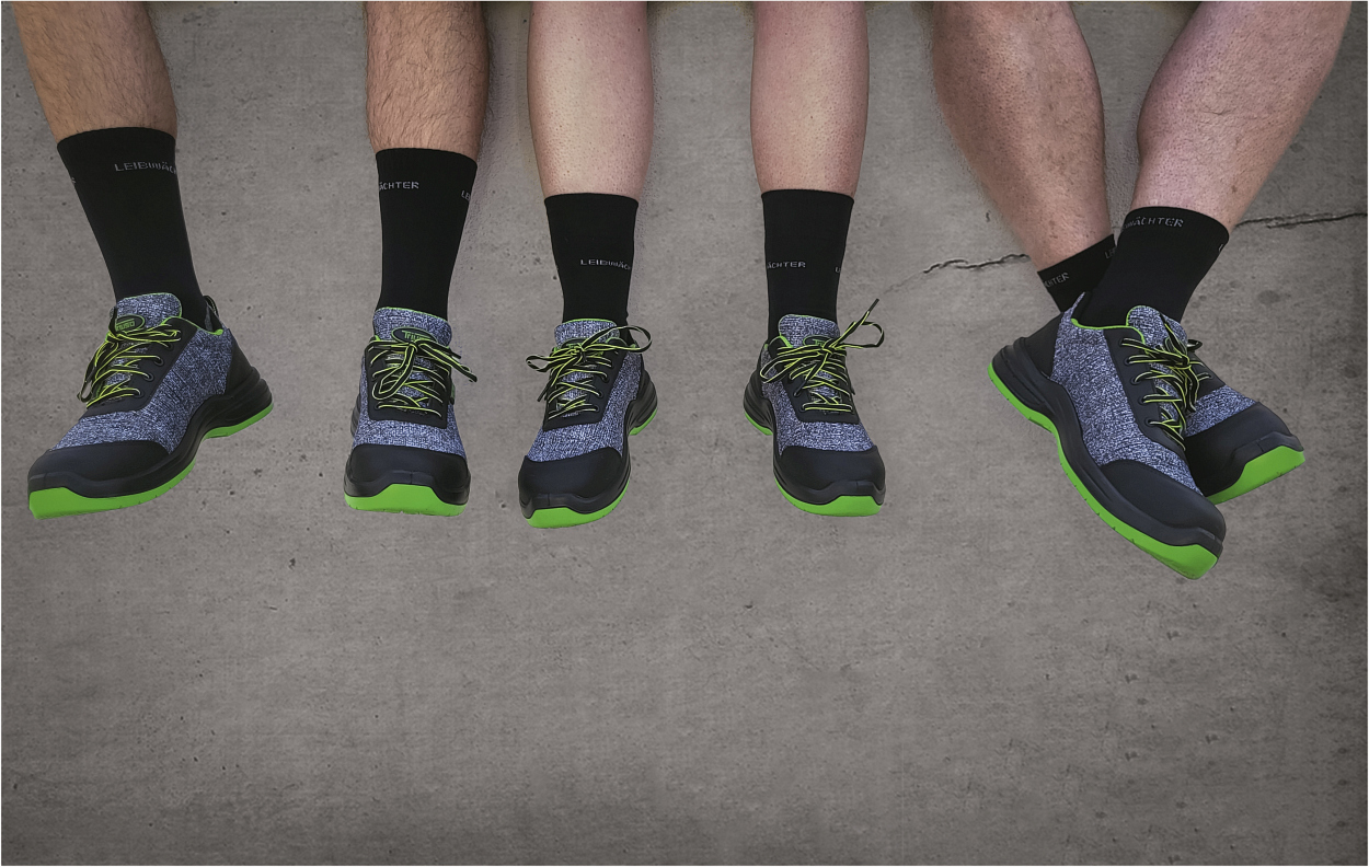 Socke Sport "mittel" LWSM, Gr. 45-47 in Schwarz von Leibwächter