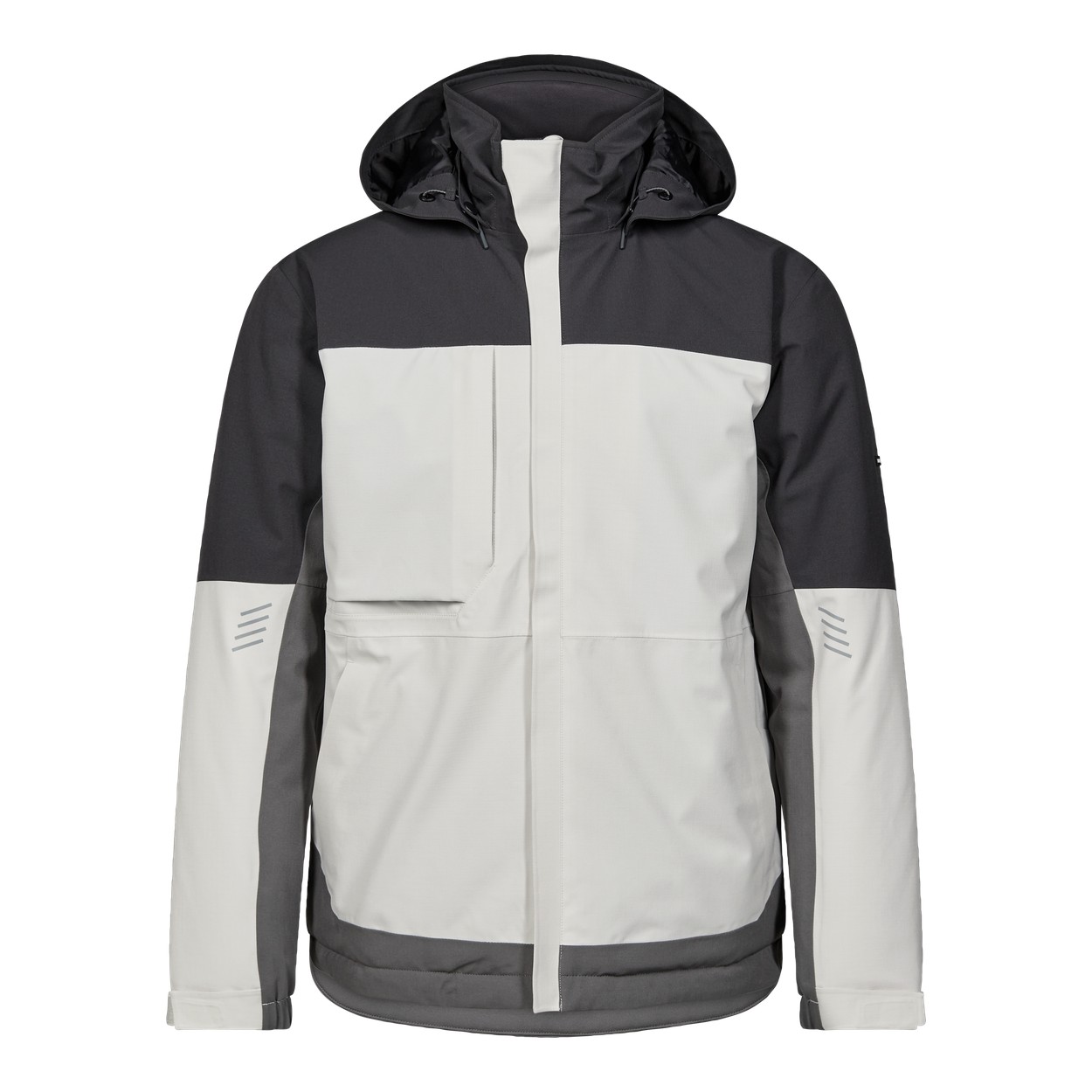 ENGEL Entire Winterjacke in Bone White / Anthracite Grey, Größe 2XL