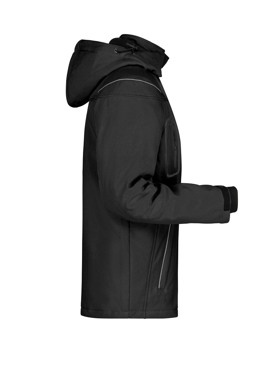 Men’s Winter Softshell Jacket "JN1000" in Black, Größe 5XL - Daiber