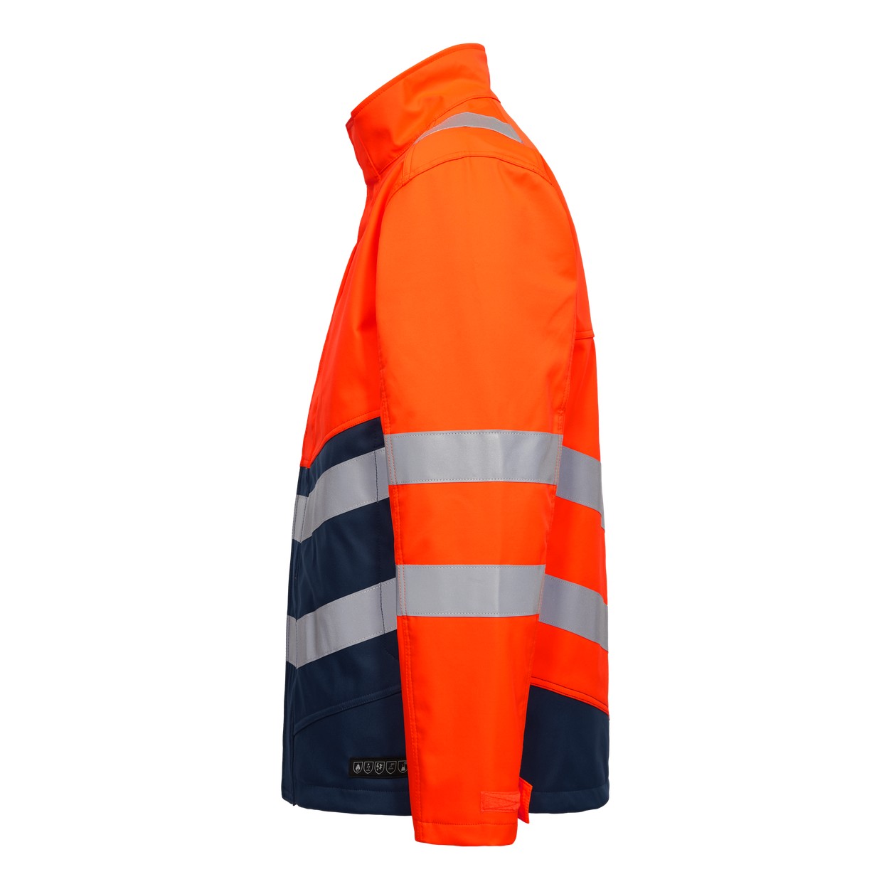 ENGEL Safety+ Softshelljacke in Orange/Blue ink, Größe XS