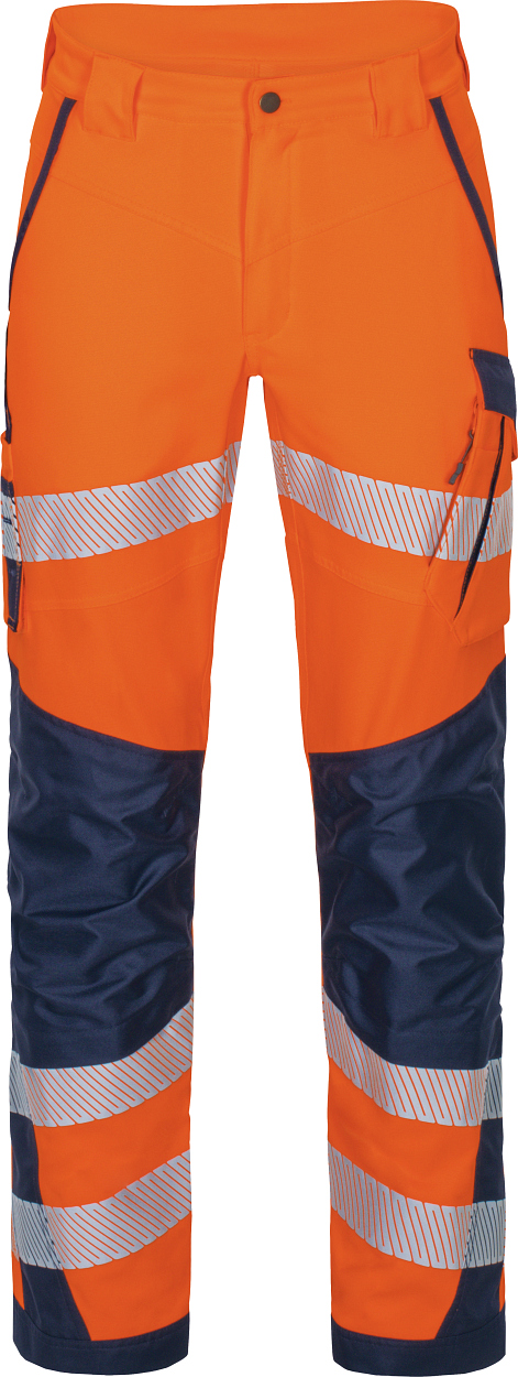 Bundhose Flex-HiVis leuchtorange-marine in Gr. 98 von Vizwell