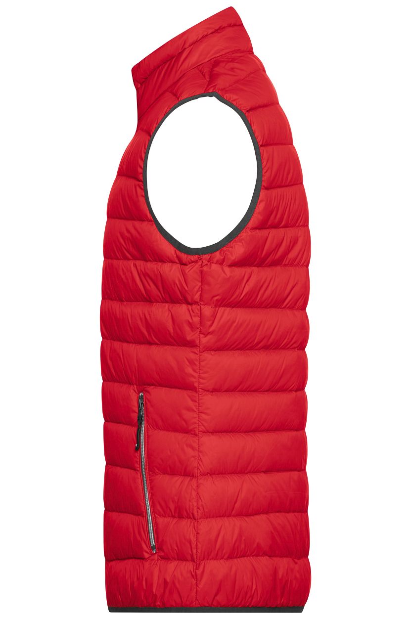 Men's Down Vest "JN1138" in Red/Silver, Größe 3XL - Daiber
