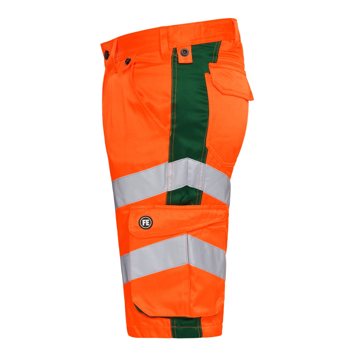ENGEL Safety Light Arbeitsshorts in Orange/Grün, Größe 54