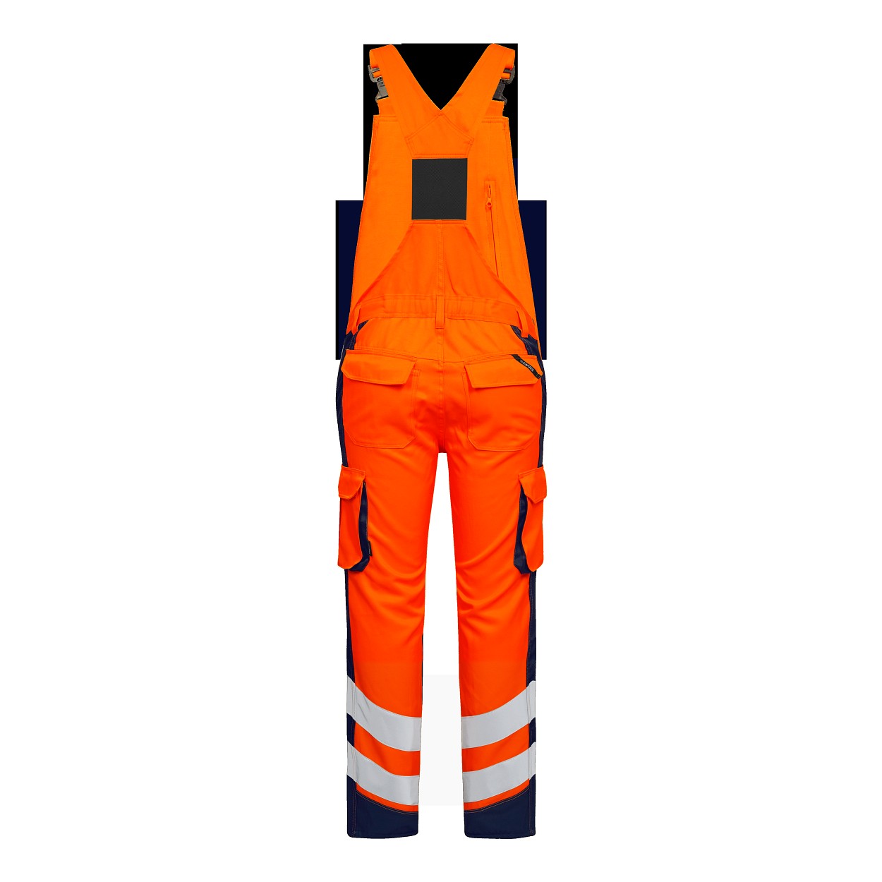 ENGEL Safety Light Latzhose in Orange/Blue ink, Größe 106
