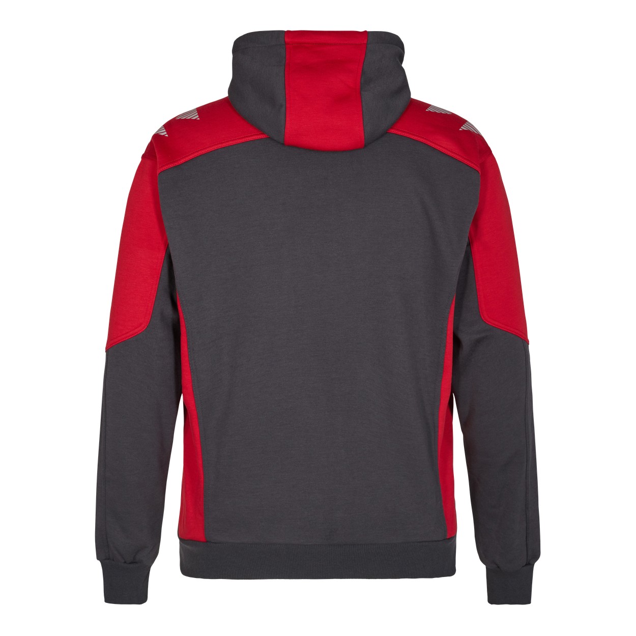 ENGEL Galaxy Sweatcardigan mit Kapuze in Anthrazit Grau/Tomato Red, Größe 2XL