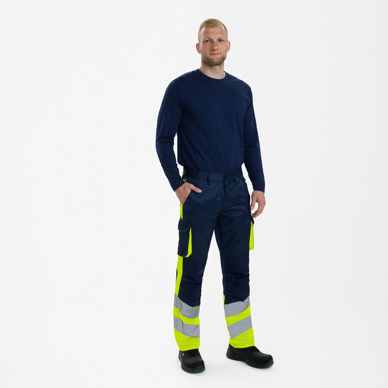 ENGEL Safety Light Hose in Blue Ink/Gelb, Größe 106