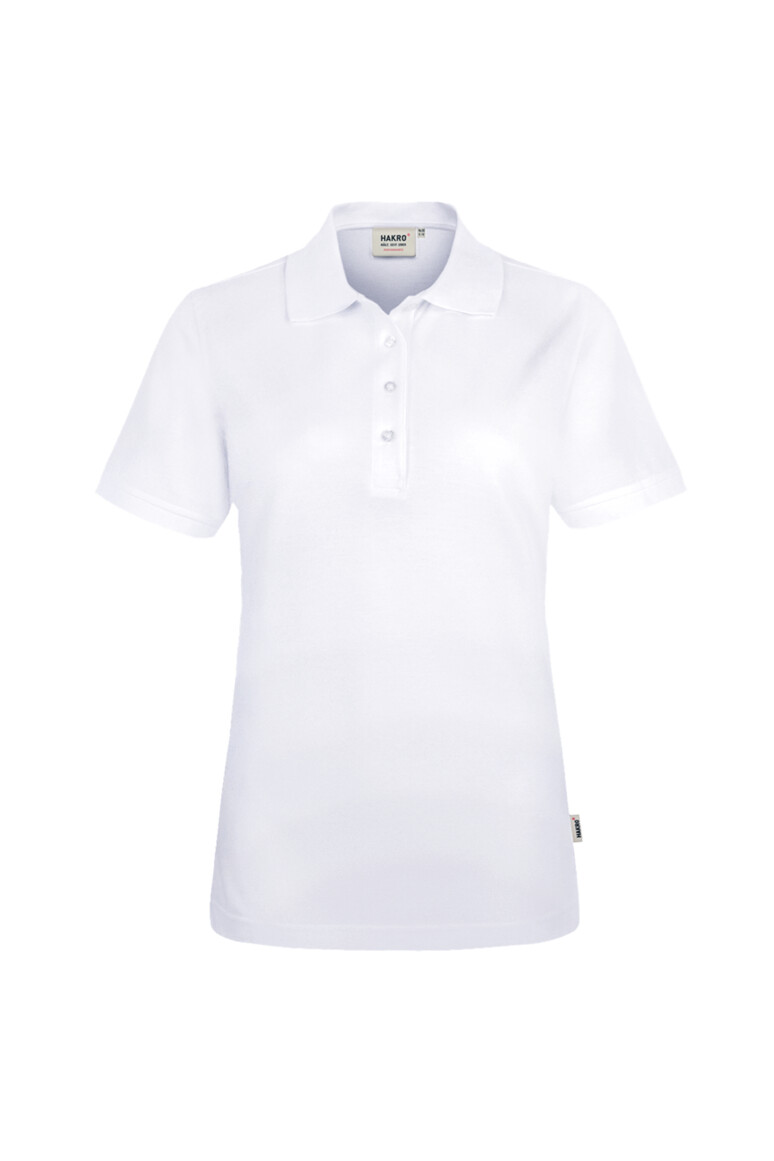 HAKRO 216 Damen Poloshirt MIKRALINAR® in Weiß, Größe 6XL