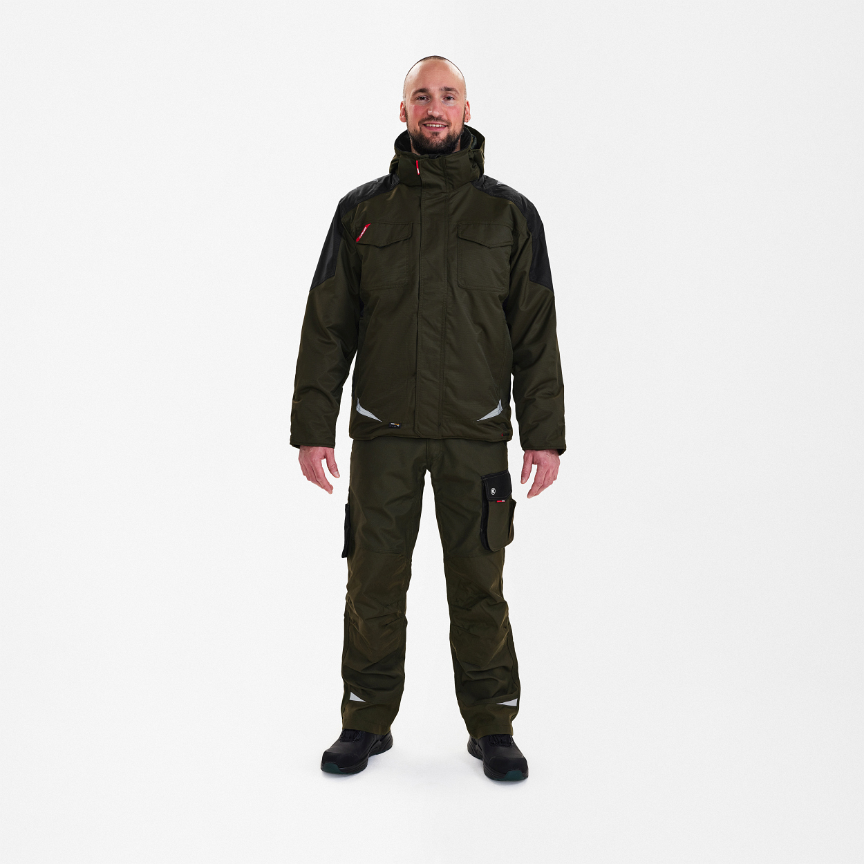 ENGEL Galaxy Winterjacke in Forest Green/Schwarz, Größe XS